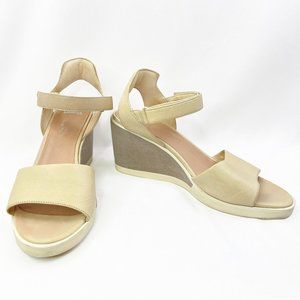 Camper Nude Speckle Wedge Sandals sz 40